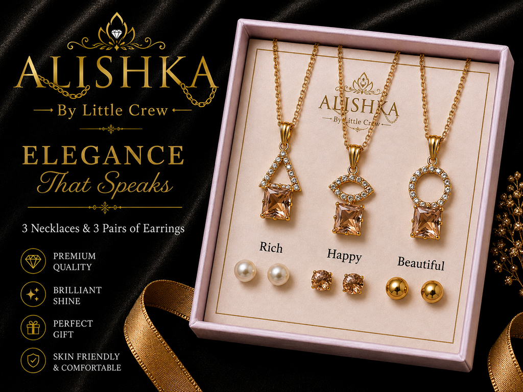 3 Necklaces & 3 Pairs of Earrings Jewelry Set