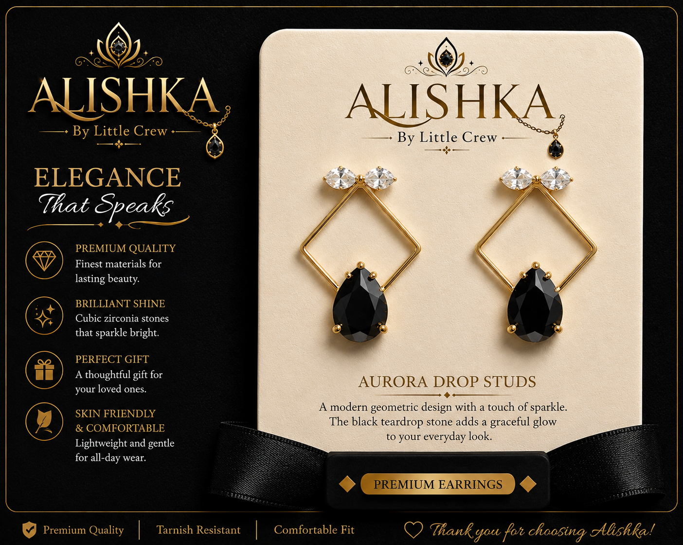 Aurora Geometric Drop Earrings