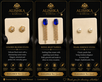 Elegant 3-Pair Earrings Collection