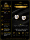 Heart CZ Crystal Daily Wear Stud Earrings