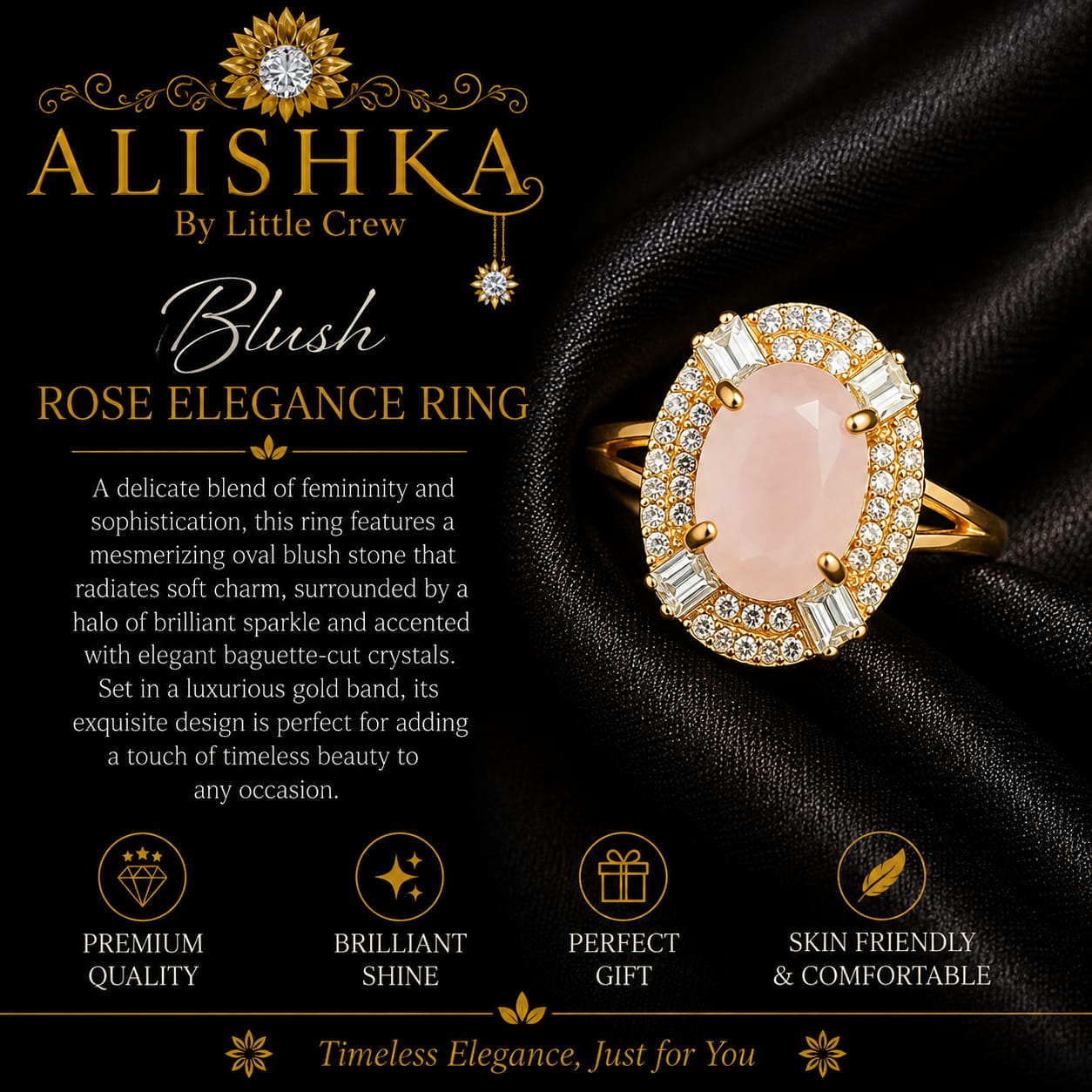 Regal Radiance Statement Ring – 4 Color Variants