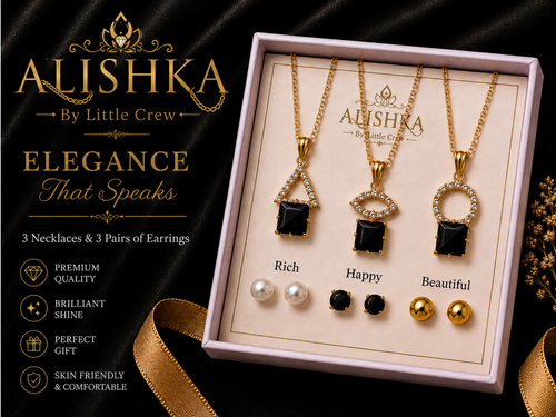 3 Necklaces & 3 Pairs of Earrings Jewelry Set