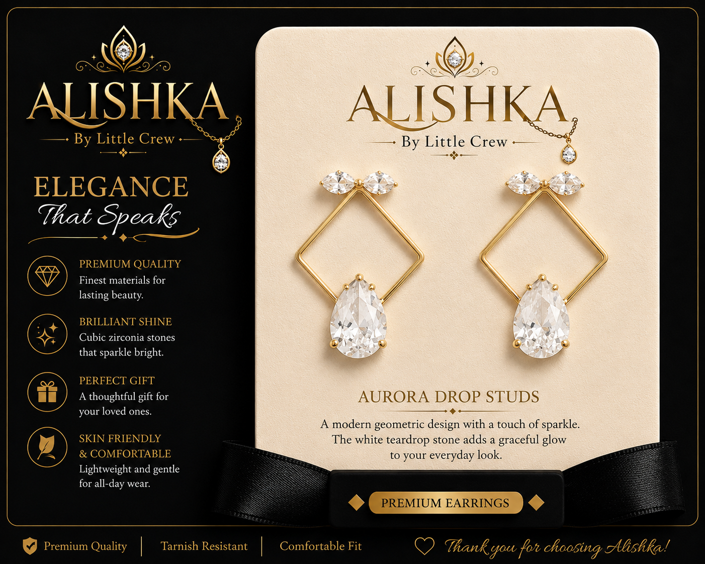 Aurora Geometric Drop Earrings