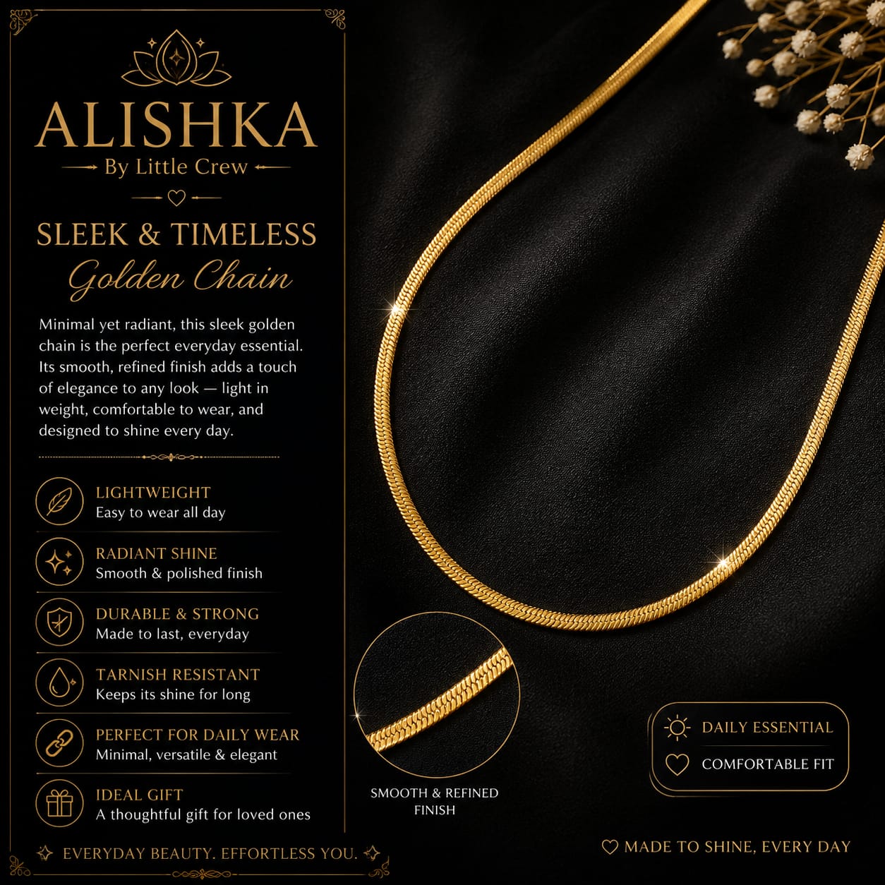 Golden Daily Wear Chain – Minimal & Elegant