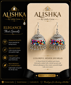 Colorful Traditional Jhumka Earrings