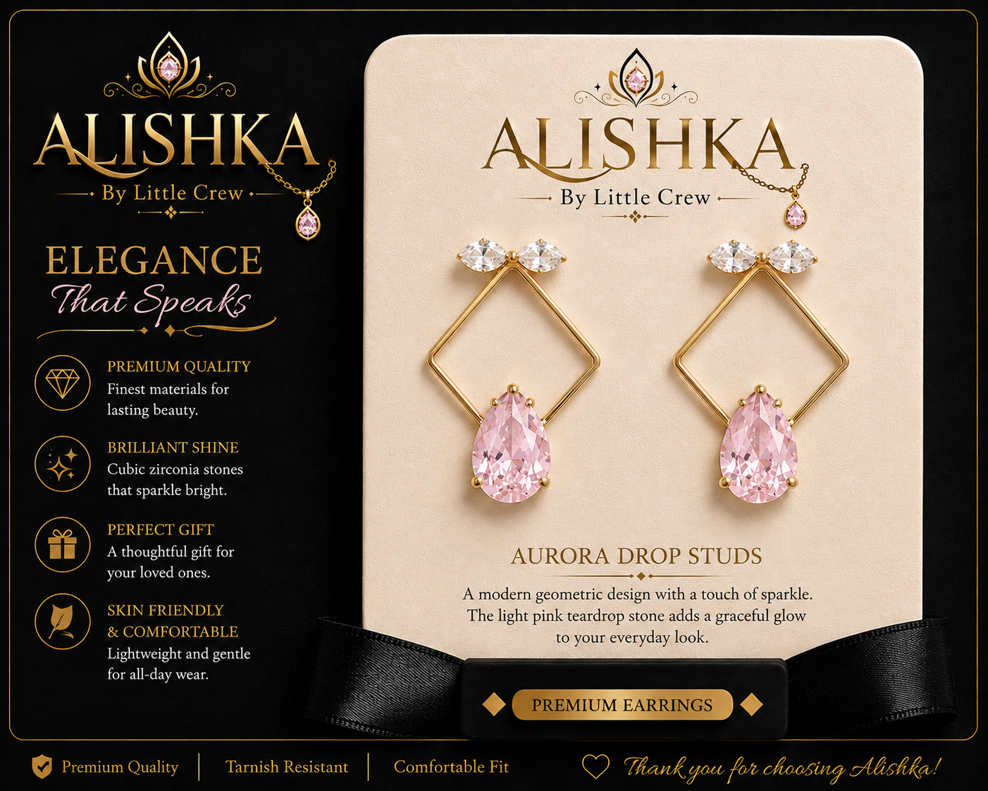 Aurora Geometric Drop Earrings