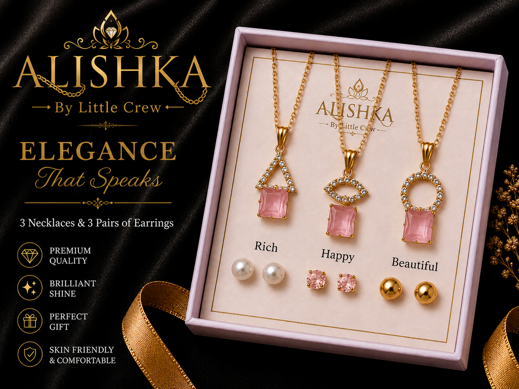 3 Necklaces & 3 Pairs of Earrings Jewelry Set