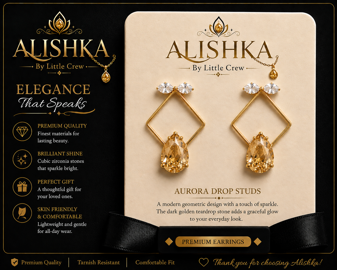 Aurora Geometric Drop Earrings