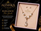 Pearl & Crystal Drop Pendant Necklace Set