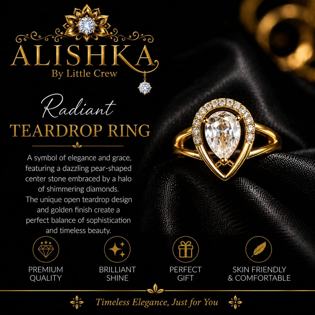 Radiant Teardrop Statement Ring – 4 Design Variants