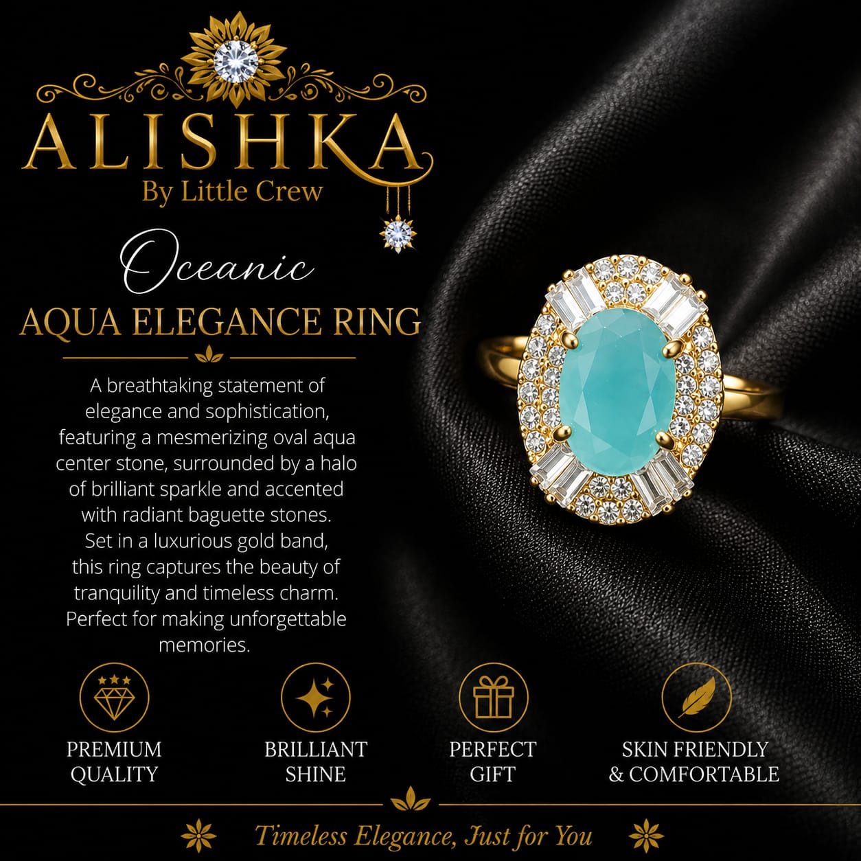 Regal Radiance Statement Ring – 4 Color Variants