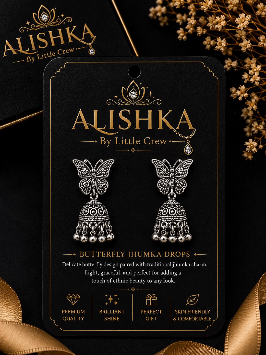 Vintage Ethnic Charm Drop Earrings