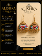 Colorful Traditional Jhumka Earrings