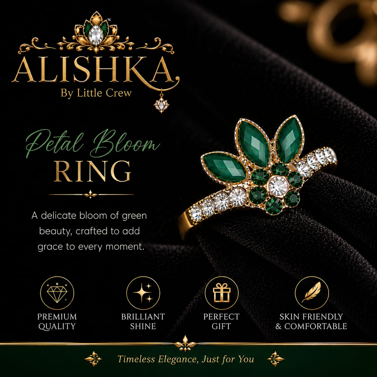 Petal Bloom Statement Ring – 6 Color Variants