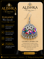 Colorful Traditional Jhumka Earrings