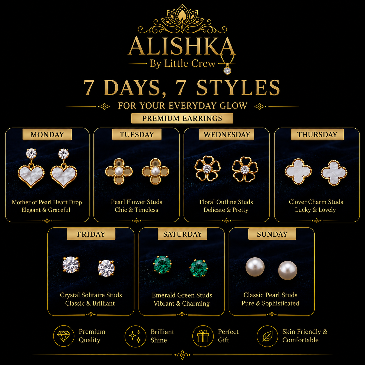 7 Days, 7 Styles – Premium Earrings Set