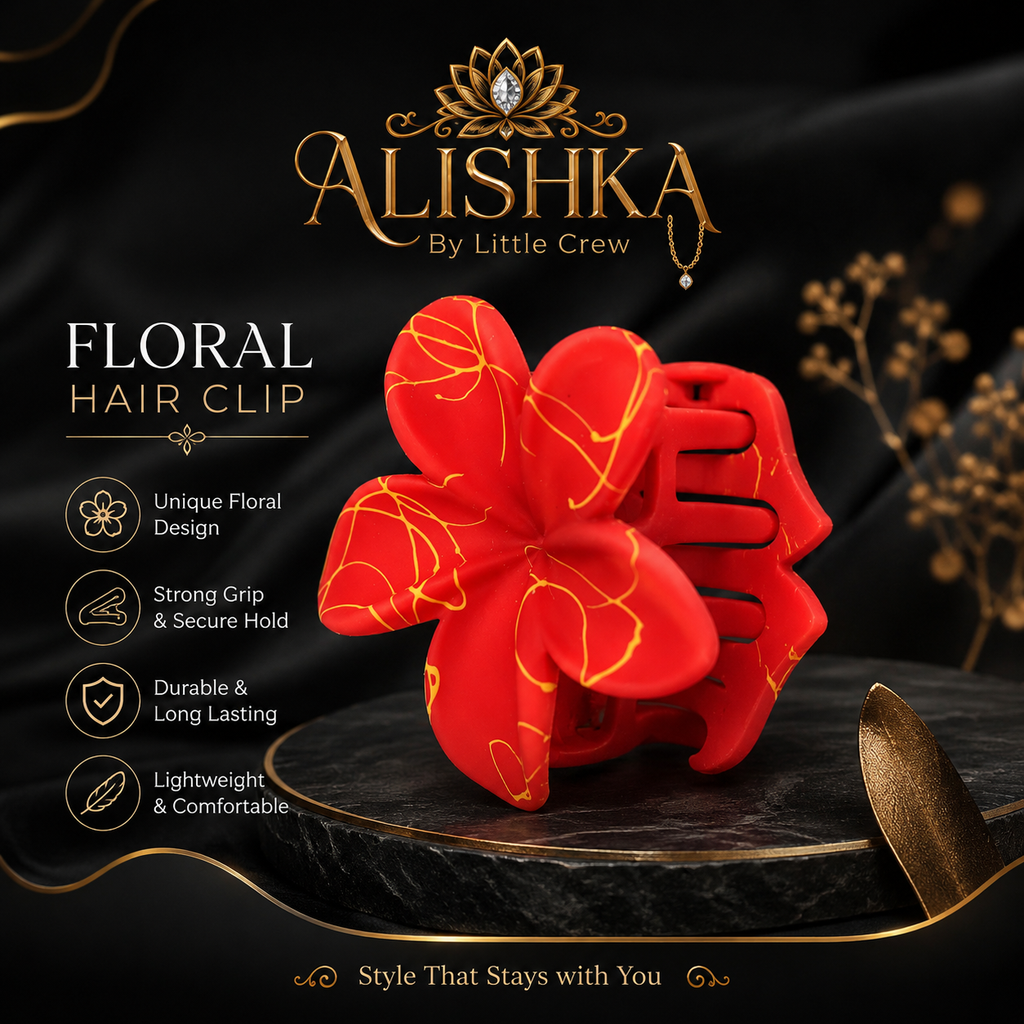 Floral Hair Catcher Clips for Girls – 12 Beautiful Colors