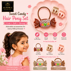 Sweet Candy Hair Pony & Mini Catcher Set for Little Girls