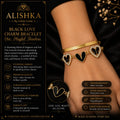 Black Love Charm Bracelet – Elegant Heart Design