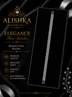 Shimmer Crystal Chain Bracelet – Golden, Silver & Black