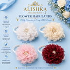 Elegant Flower Hair Bands for Girls – 4 Color Variants