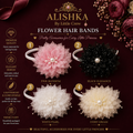 Floral Pearl Hair Bands for Girls – 4 Color Variants