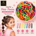 Colorful Hair Ponies for Little Girls – Multi-Color Pack