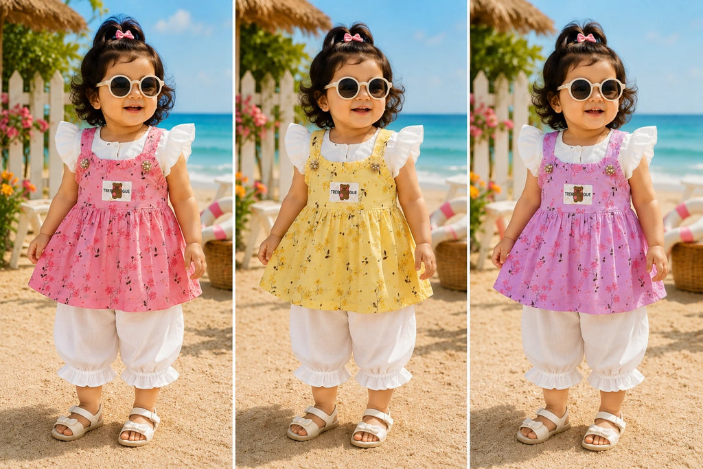 Girls Floral Princess Dress Set