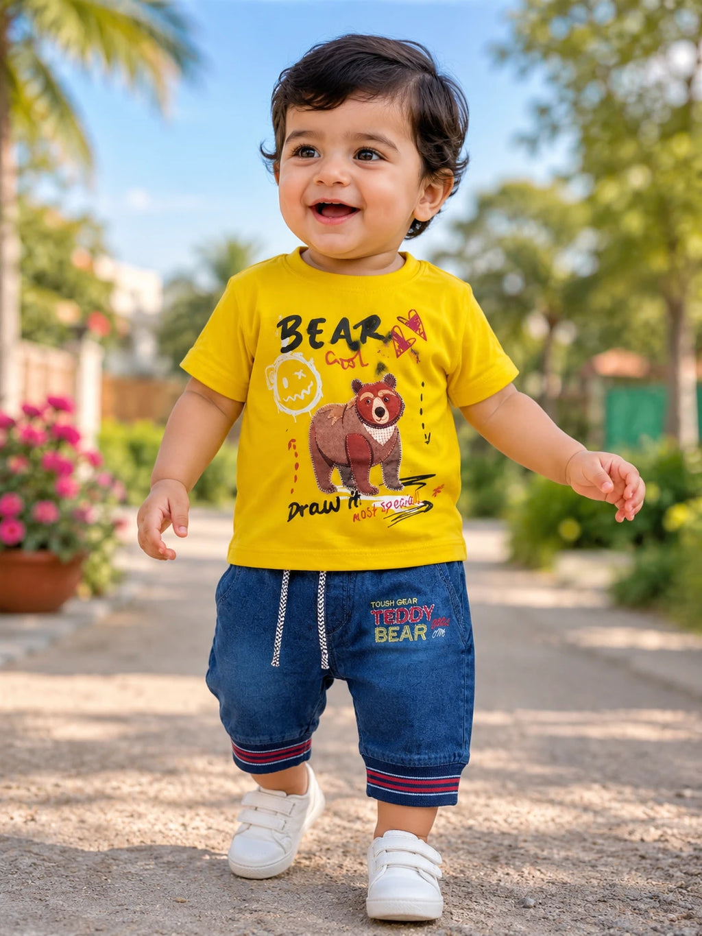 Bear Adventure T-Shirt & Shorts Set