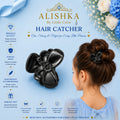 2 PC Classic Black Flower Hair Catcher for Girls