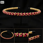 Premium Party Headband | Elegant Pearl & Crystal Gold Hair Band for Girls & Women