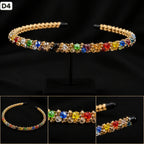 Premium Party Headband | Elegant Pearl & Crystal Gold Hair Band for Girls & Women