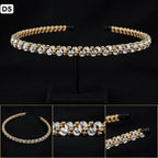 Premium Party Headband | Elegant Pearl & Crystal Gold Hair Band for Girls & Women