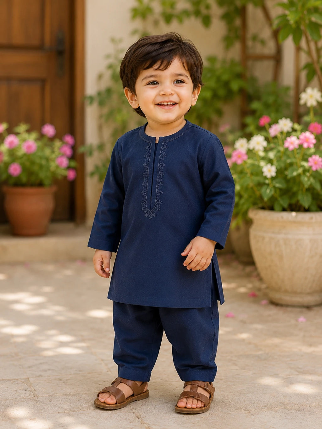 Premium Boys Embroidered Kurta Shalwar Set