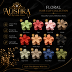 Floral Hair Catcher Clips for Girls – 12 Beautiful Colors