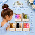Spiral Hair Bands for Girls – 5 Color Mix Variants