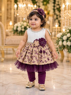Floral Party Dress with Leggings & Headband | 3-Piece Dress Set | Little Crew