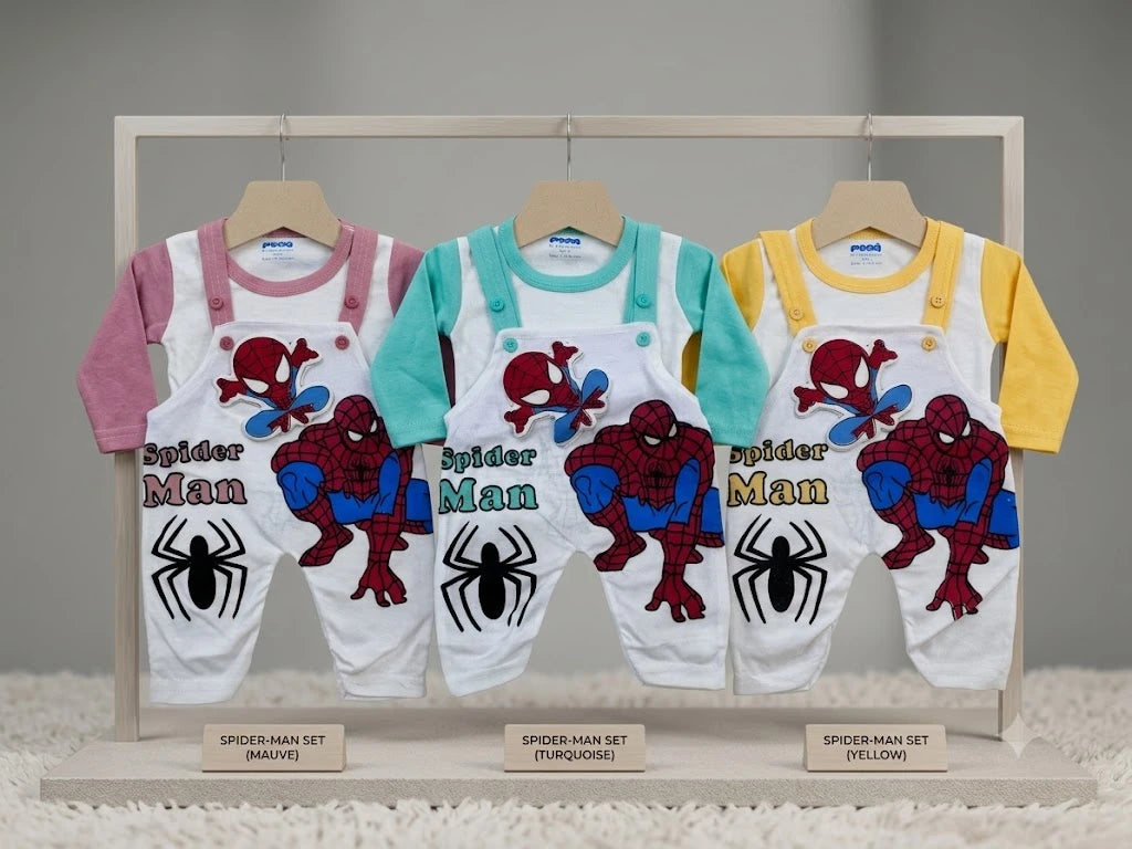 Spider-Man Baby Boys Romper | Full Sleeve Cotton | Little Crew
