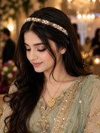 Elegant Gold Filigree Pendant Necklace for Girls & Women | Premium Party Jewelry