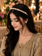 Elegant Gold Filigree Pendant Necklace for Girls & Women | Premium Party Jewelry