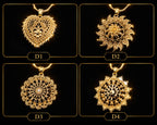 Elegant Gold Filigree Pendant Necklace for Girls & Women | Premium Party Jewelry