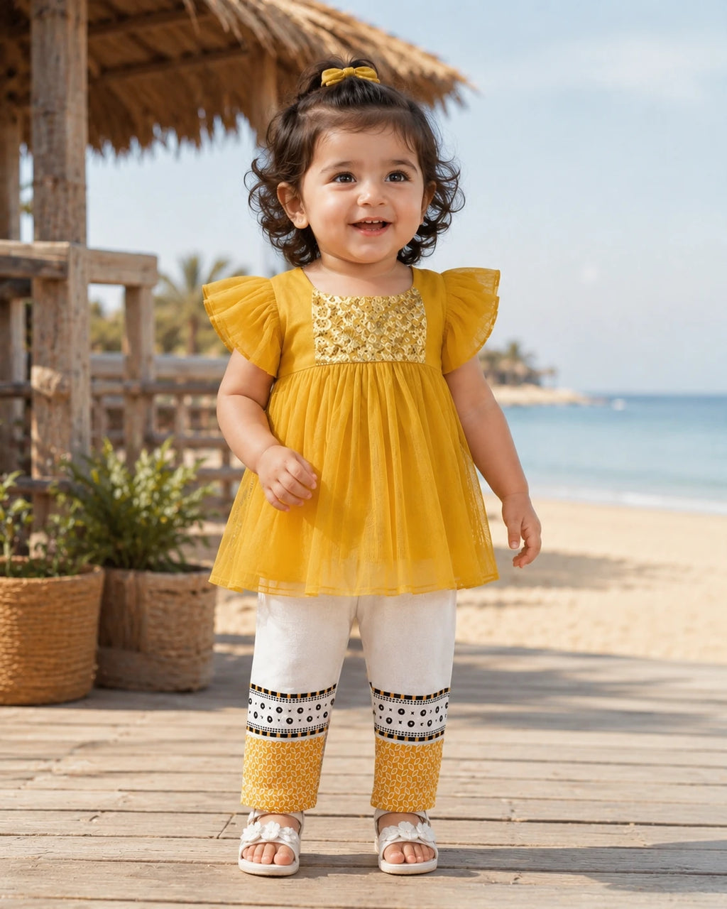 Girls 4-Piece Party Dress Set with Jacket