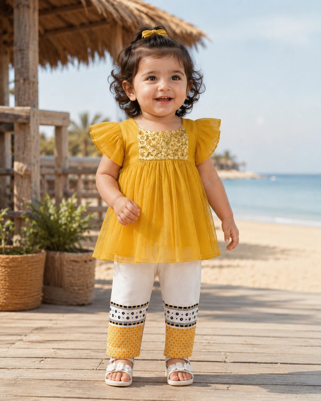 Girls 4-Piece Party Dress Set with Jacket