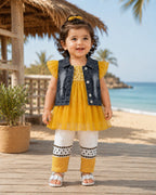 Girls 4-Piece Party Dress Set with Jacket