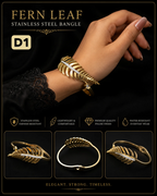 Elegant Heart Stainless Steel Bangle Bracelet for Girls & Women | Gold Crystal Cuff