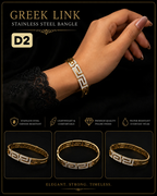 Elegant Heart Stainless Steel Bangle Bracelet for Girls & Women | Gold Crystal Cuff